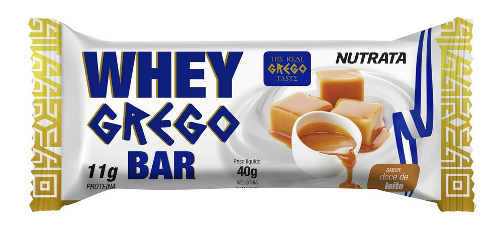 Whey Grego Bar - Caixa 12 Barras 40g cada - Nutrata